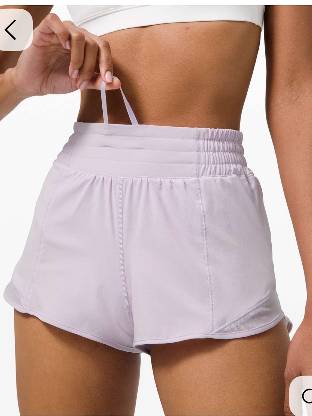Lululemon Hotty Hot Short *High-Rise 2.5"  EUC Lavender Dew size 8
